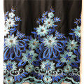 Shaoxing Rayon Satin With Embroidey On Black
